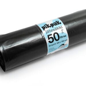 Jätesäkki 50 L musta 650 x 700