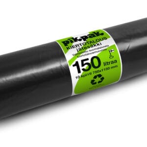 Jätesäkki 150 L musta 750 x 1150