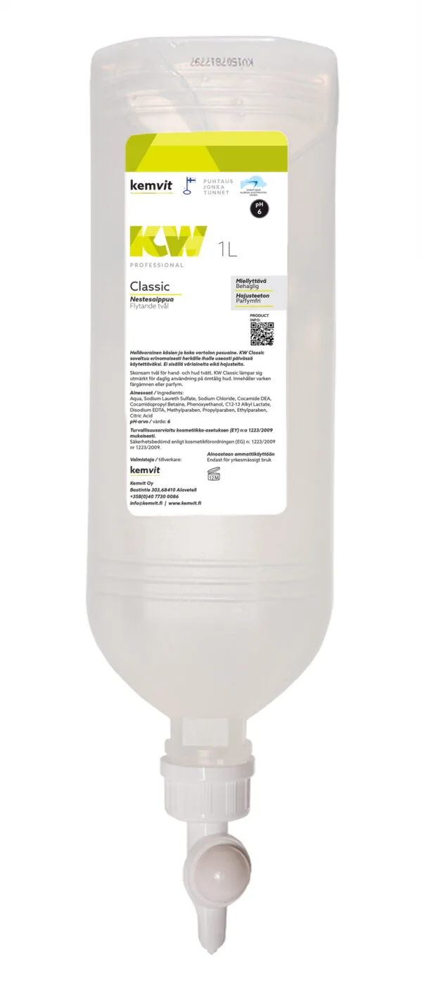 KW Classic nestesaippua 10 x 1 L dispensio, hajustamaton