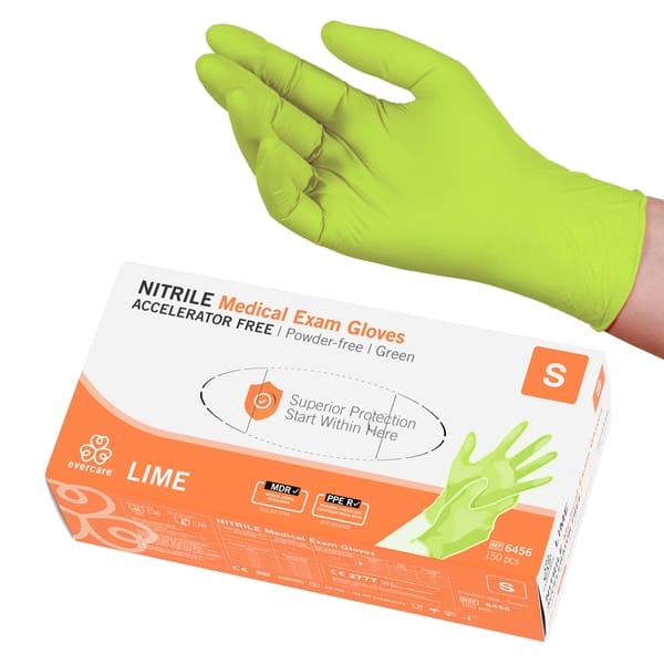 Evercare Lime kiihdytinvapaa nitriilikäsine - Image 2