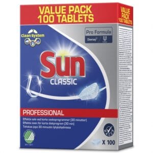 Sun Classic Pro Formula koneastianpesutabletit, 100 kpl